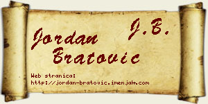 Jordan Bratović vizit kartica
